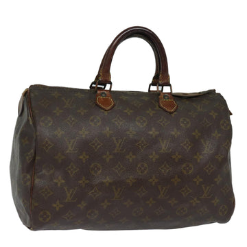 LOUIS VUITTON Monogram Speedy 35 Hand Bag M41524 LV Auth 82171