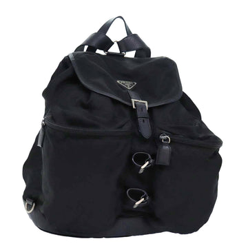 PRADA Backpack Nylon Black Auth 82188