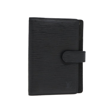 LOUIS VUITTON Epi Agenda PM Day Planner Cover Black R20052 LV Auth 82200