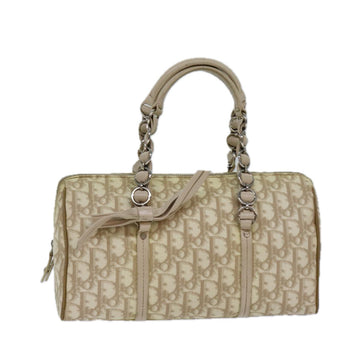 CHRISTIAN DIOR Trotter Romantic Chain Hand Bag Beige Auth 82277