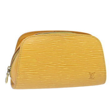 LOUIS VUITTON Epi Dauphine PM Pouch Yellow M48449 LV Auth 82347