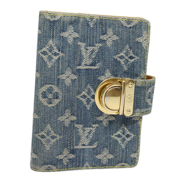 LOUIS VUITTON Monogram Denim Agenda PM Day Planner Cover R20010 LV Auth 82351