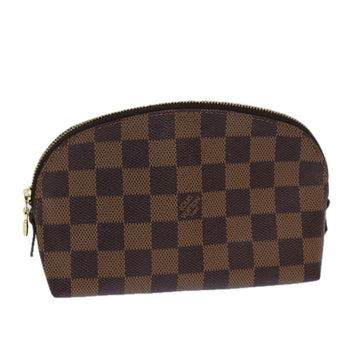 LOUIS VUITTON Damier Ebene Pochette Cosmetic PM Pouch N47516 LV Auth 82355