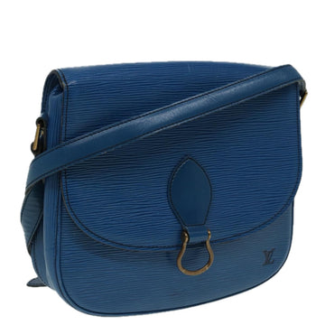 LOUIS VUITTON Epi Saint Cloud GM Shoulder Bag Toledo Blue M52195 LV Auth 82374