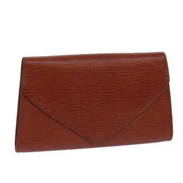 LOUIS VUITTON Epi Art Deco Clutch Bag Brown M52633 LV Auth 82376