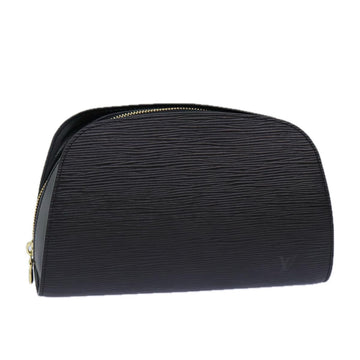 LOUIS VUITTON Epi Dauphine GM Cosmetic Pouch Black M48432 LV Auth 82385