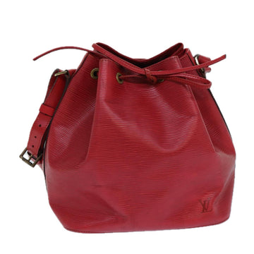 LOUIS VUITTON Epi Petit Noe Shoulder Bag Red M44107 LV Auth 82433