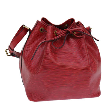 LOUIS VUITTON Epi Petit Noe Shoulder Bag Red M44107 LV Auth 82434