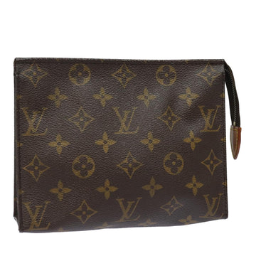 LOUIS VUITTON Monogram Poche Toilette 19 Pouch M47544 LV Auth 82471