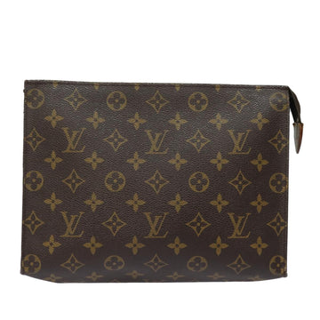 LOUIS VUITTON Monogram Poche Toilette 26 Pouch M47542 LV Auth 82474