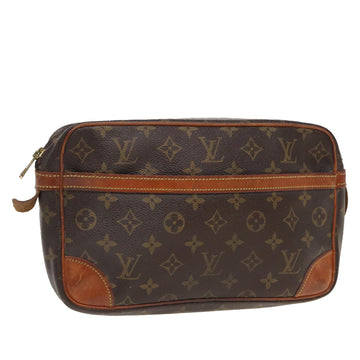 LOUIS VUITTON Monogram Compiegne 28 Clutch Bag M51845 LV Auth 82504