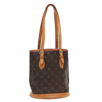 LOUIS VUITTON Monogram Bucket PM Shoulder Bag M42238 LV Auth 82530