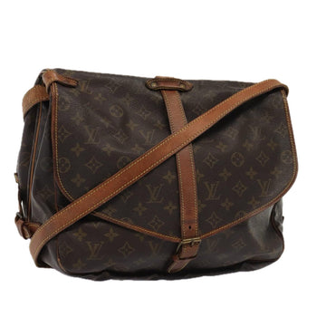 LOUIS VUITTON Monogram Saumur 35 Shoulder Bag M42254 LV Auth 82537