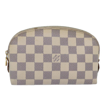 LOUIS VUITTON Damier Azur Pochette Cosmetic PM Pouch N60024 LV Auth 82598