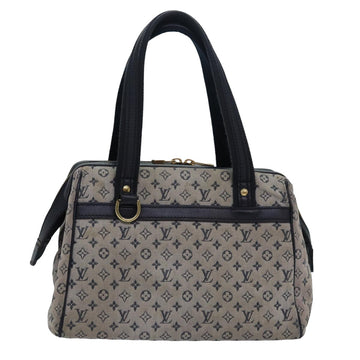 LOUIS VUITTON Monogram Mini Josephine PM Hand Bag Blue M92049 LV Auth 82628