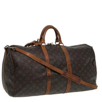 LOUIS VUITTON Monogram Keepall Bandouliere 55 Boston Bag M41414 LV Auth 82645