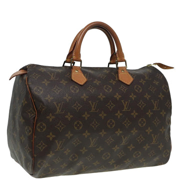 LOUIS VUITTON Monogram Speedy 35 Hand Bag M41524 LV Auth 82656