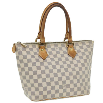 LOUIS VUITTON Damier Azur Saleya PM Tote Bag N51186 LV Auth 82668