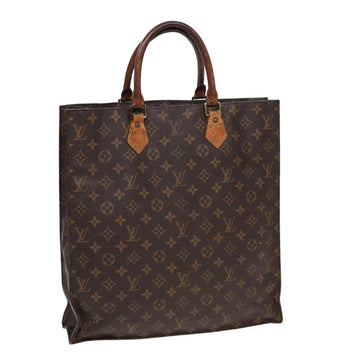 LOUIS VUITTON Monogram Sac Plat Hand Bag M51140 LV Auth 82677