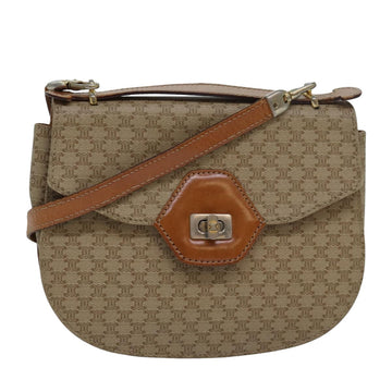 CELINE Macadam Canvas Hand Bag 2way Beige Auth 82688