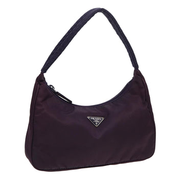 PRADA Accessory Pouch Nylon Purple Auth 82692