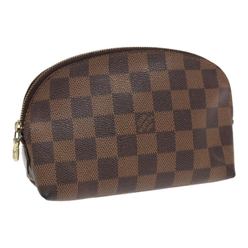 LOUIS VUITTON Damier Ebene Pochette Cosmetic PM Pouch N47516 LV Auth 82727