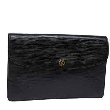 LOUIS VUITTON Epi Montaigne 27 Clutch Bag Black M52652 LV Auth 82733