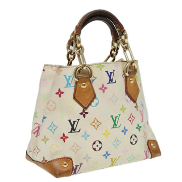 LOUIS VUITTON Monogram Multicolor Audra Hand Bag White M40047 LV Auth 82741