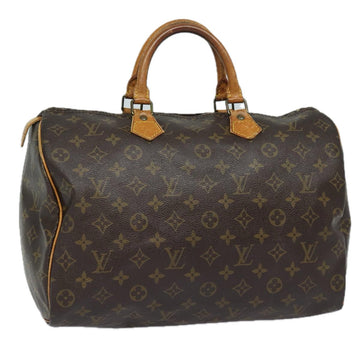 LOUIS VUITTON Monogram Speedy 35 Hand Bag M41524 LV Auth 82795