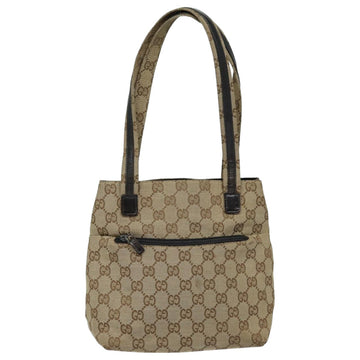 GUCCI GG Canvas Shoulder Bag Beige 002 1075 Auth 82821