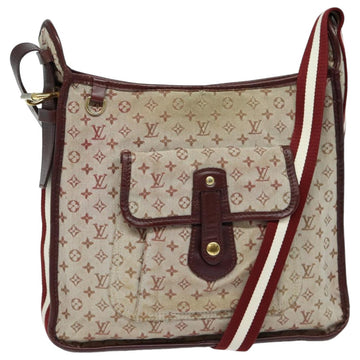 LOUIS VUITTON Monogram Mini Besace Mary Kate Bag Red M92321 LV Auth 82835