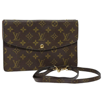 LOUIS VUITTON Monogram Double Rabat Shoulder Bag M51815 LV Auth 82900