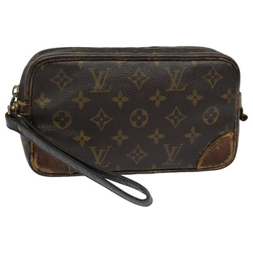 LOUIS VUITTON Monogram Marly Dragonne PM Clutch Bag M51827 LV Auth 82903