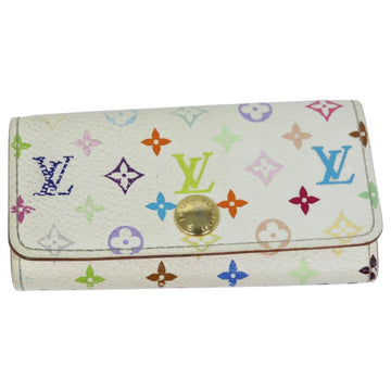 LOUIS VUITTON Monogram Multicolor Multi Cles 4 Keys Case White M60043 Auth 82906