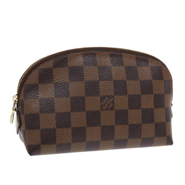 LOUIS VUITTON Damier Ebene Pochette Cosmetic PM Pouch N47516 LV Auth 82975