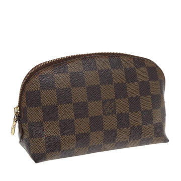 LOUIS VUITTON Damier Ebene Pochette Cosmetic PM Pouch N47516 LV Auth 82977