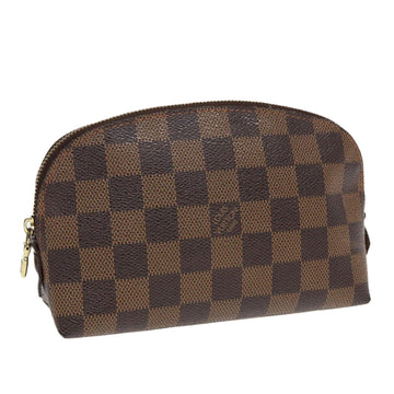 LOUIS VUITTON Damier Ebene Pochette Cosmetic PM Pouch N47516 LV Auth 82978