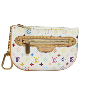 LOUIS VUITTON Monogram Multicolor Pochette MM Pouch White M60028 LV Auth 82987