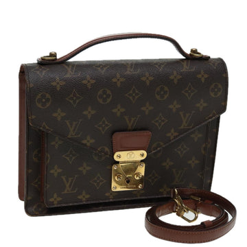 LOUIS VUITTON Monogram Monceau 28 Hand Bag 2way M51185 LV Auth 83013