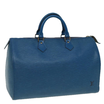 LOUIS VUITTON Epi Speedy 35 Hand Bag Toledo Blue M42995 LV Auth 83022