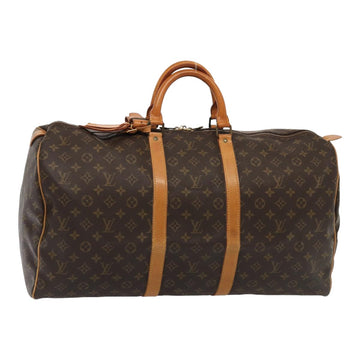 LOUIS VUITTON Monogram Keepall 55 Boston Bag M41424 LV Auth 83060