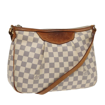 LOUIS VUITTON Damier Azur Siracusa PM Shoulder Bag N41113 LV Auth 83065