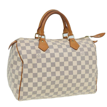 LOUIS VUITTON Damier Azur Speedy 30 Hand Bag N41533 LV Auth 83074