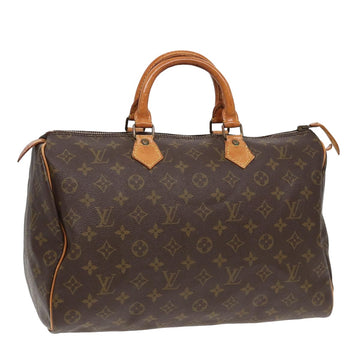 LOUIS VUITTON Monogram Speedy 35 Hand Bag M41524 LV Auth 83080