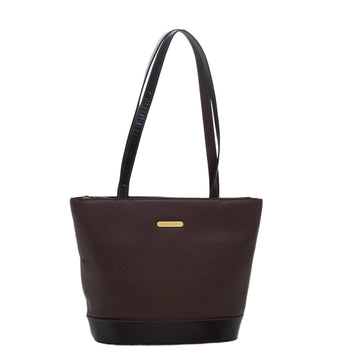 BURBERRY Tote Bag Leather Brown Auth 83246