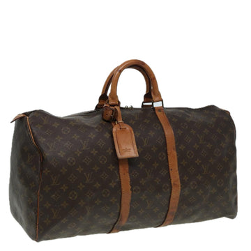 LOUIS VUITTON Monogram Keepall 55 Boston Bag M41424 LV Auth 83251