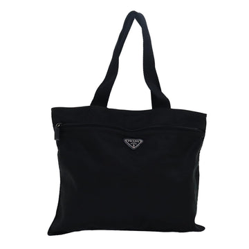 PRADA Tote Bag Nylon Black Auth 83316