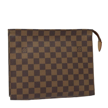 LOUIS VUITTON Damier Ebene Poche Toilette 26 Pouch N47543 LV Auth 83503