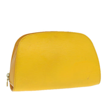 LOUIS VUITTON Epi Dauphine GM Pouch Yellow LV Auth 83504