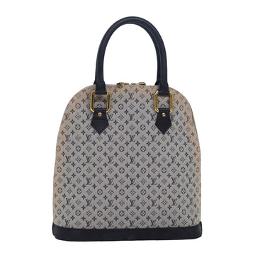 LOUIS VUITTON Monogram Mini Alma Haut Hand Bag Blue M92202 LV Auth 83567